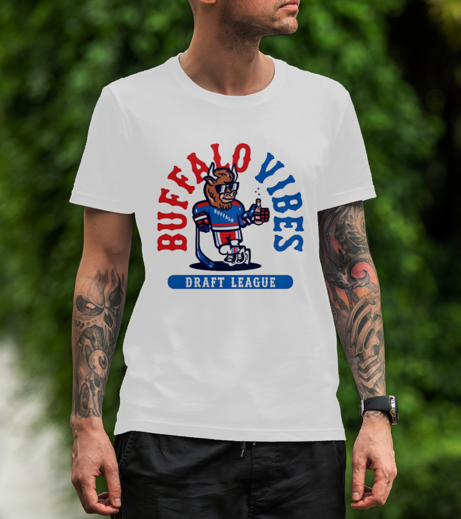 Buffalo Vibes Hockey Draft League Retro Style Buffalo T-Shirt