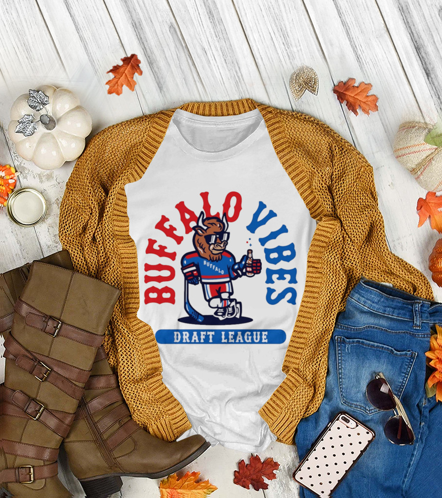 Buffalo Vibes Hockey Draft League Retro Style Buffalo T-Shirt