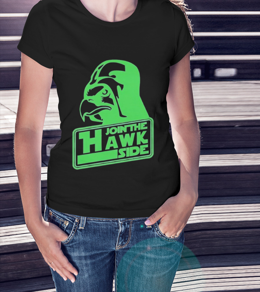 Join The Hawk Side Classic Iconic Green Hawk Face T-Shirt