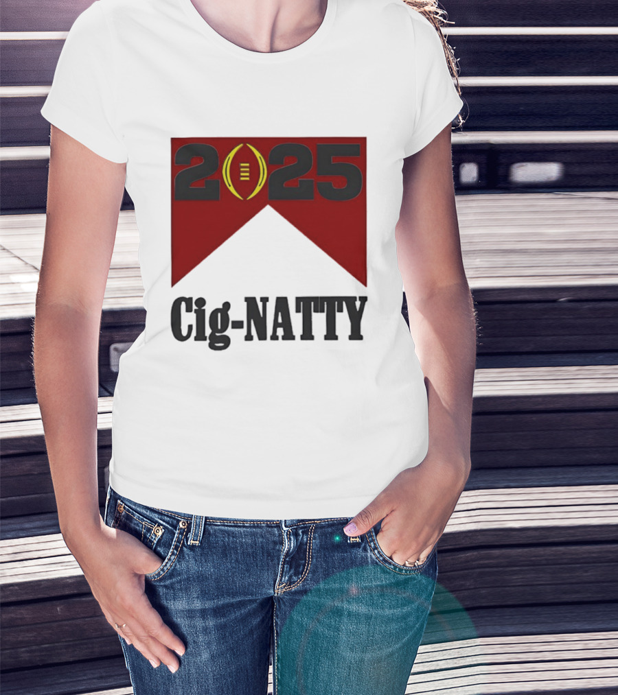 Indiana Hoosiers 2025 Cig Natty Football Banner T-Shirt