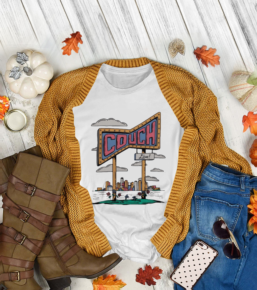 Couch Live Sign City Skyline T-Shirt