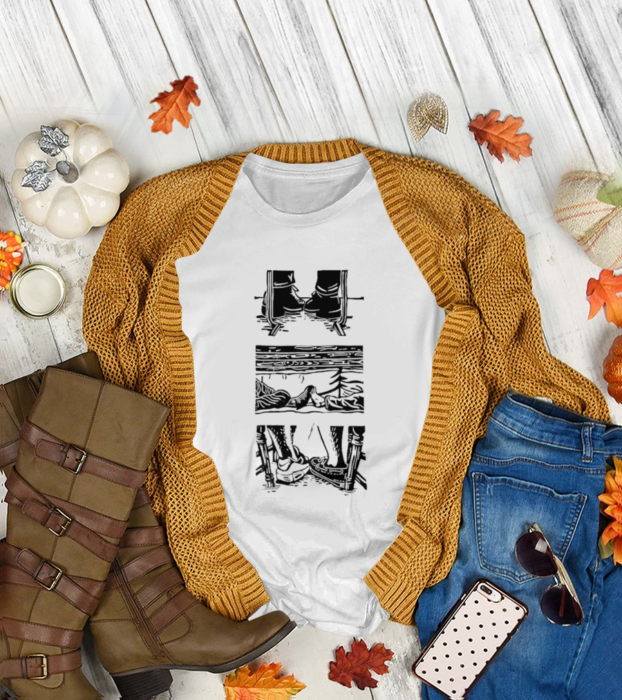 Heated Toe Tap Trio Cabin Fireplace T-Shirt