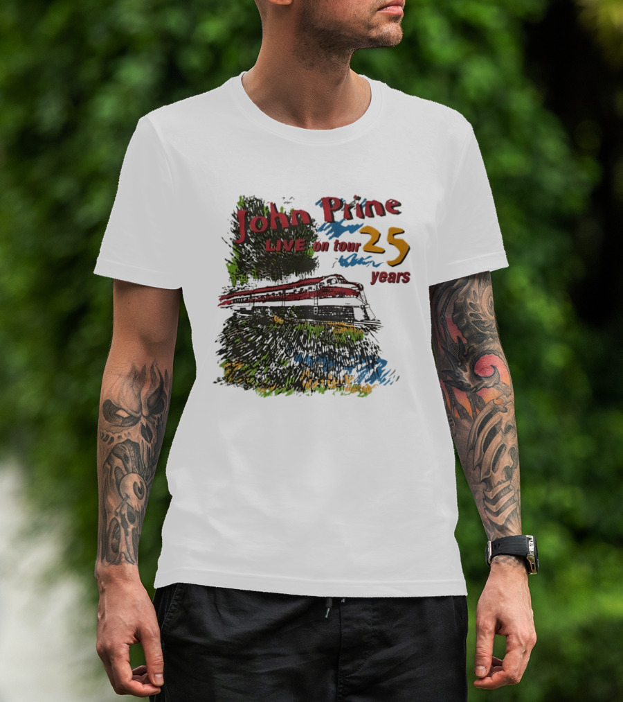 John Prine Live On Tour 25 Years Train T-Shirt
