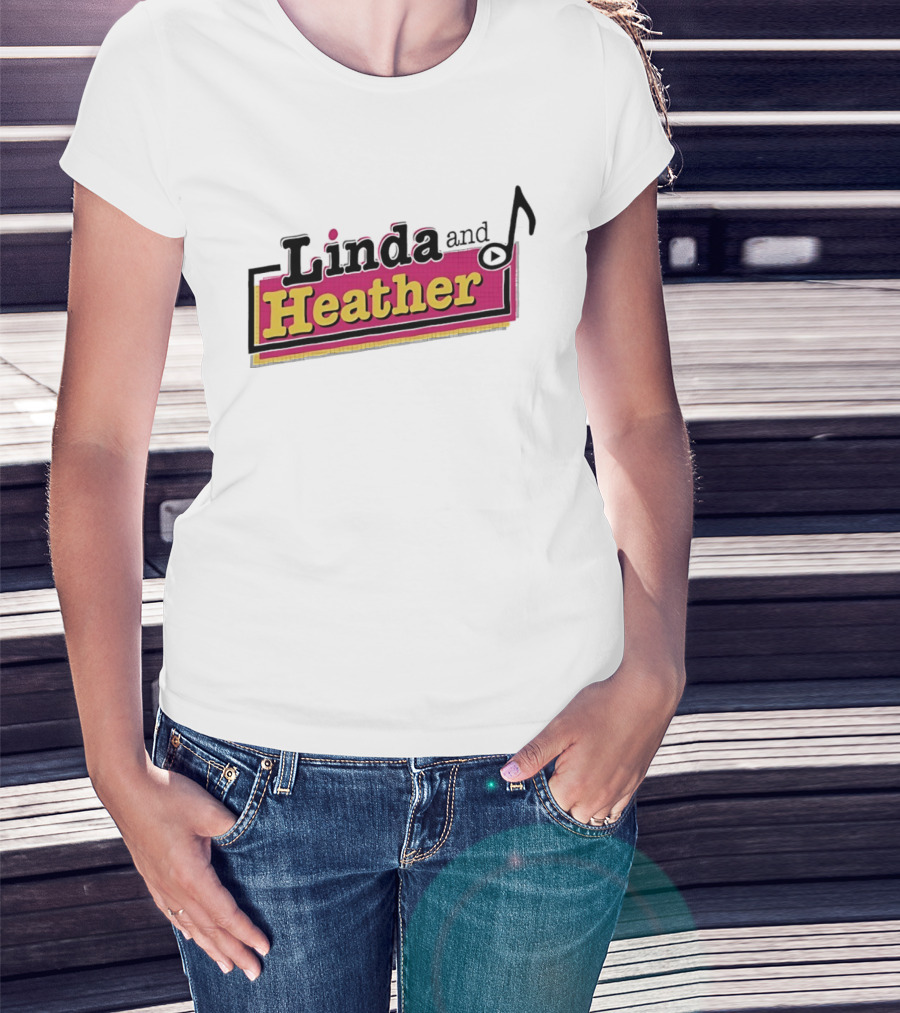 Linda And Heather Baseball Text Vintage Retro Block T-Shirt