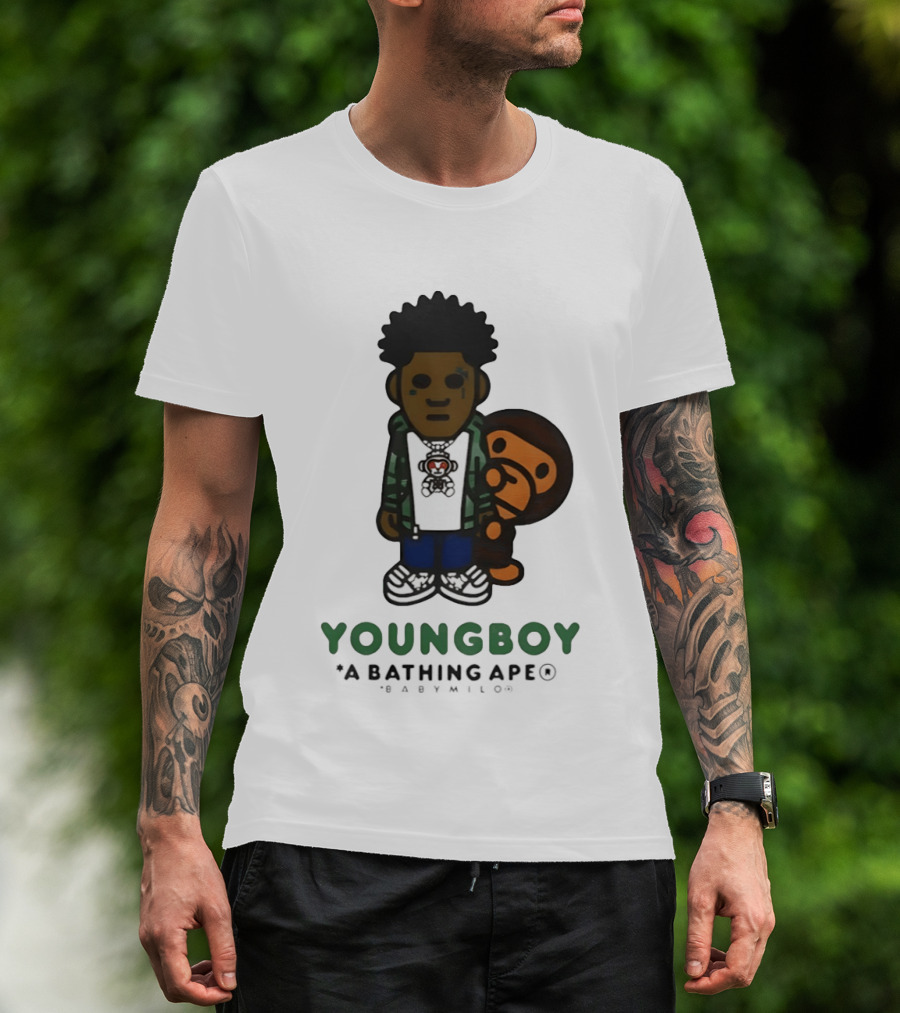 NBA YoungBoy BAPE Milo Collaboration A Bathing Ape T-Shirt