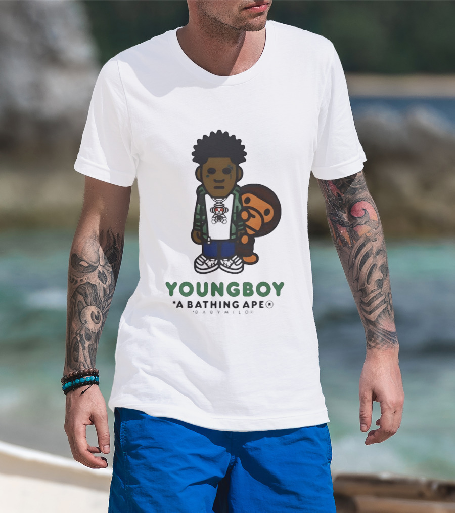 NBA YoungBoy BAPE Milo Collaboration A Bathing Ape T-Shirt
