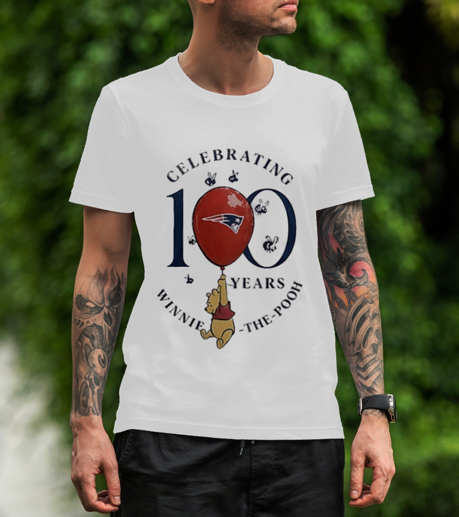 Celebrating 100 Years Winnie The Pooh New England Patriots T-Shirt