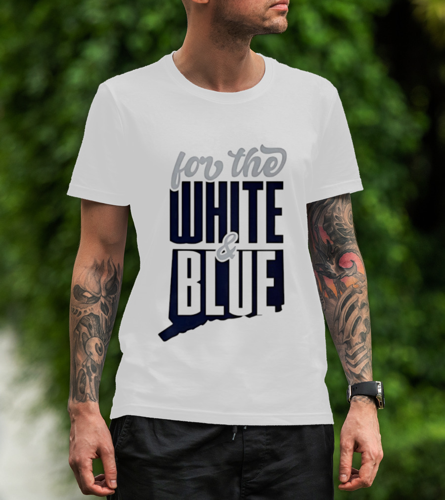 UConn Huskies For The White And Blue T-Shirt