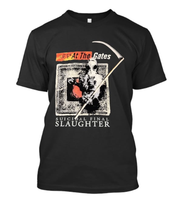 At The Gates Suicidal Final Slaughter Grim Reaper Gas Mask T-Shirt