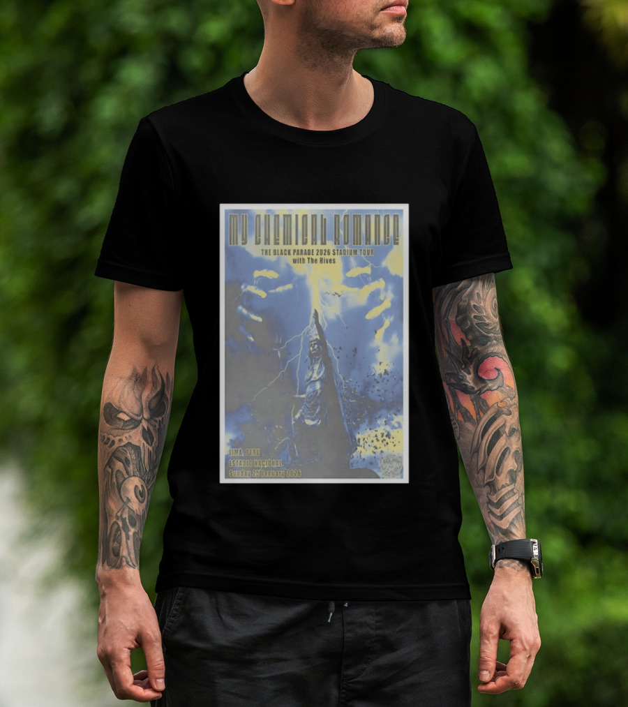 My Chemical Romance The Black Parade 2026 Stadium Tour Lima Peru Estadio Nacional Sunday 25 January With The Hives T-Shirt