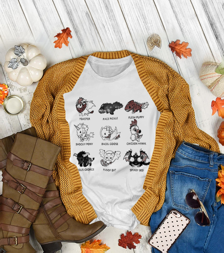 TeeTurtle Monster Evolution Toxikit Rage Beast Spikeback Angel Beast Demonic Angel Savage Crusher Puppet Bat Beast Pup T-Shirt