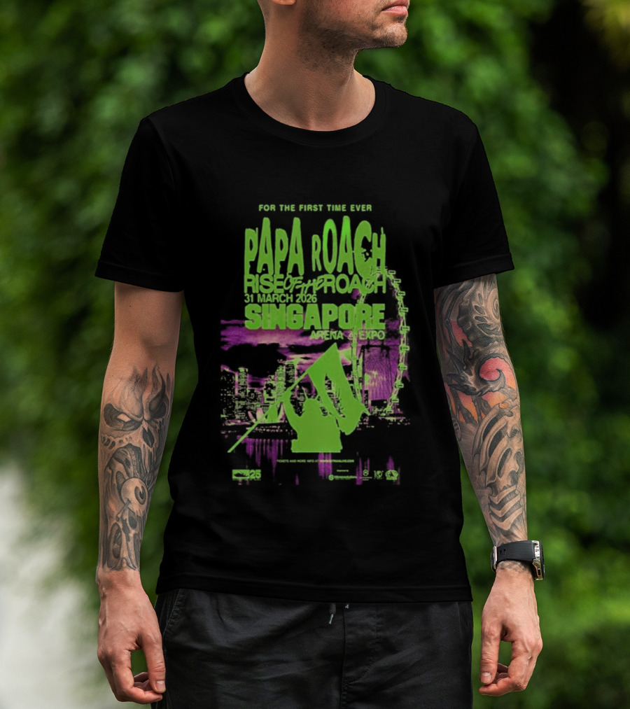 Papa Roach March 31 2026 Singapore T-Shirt