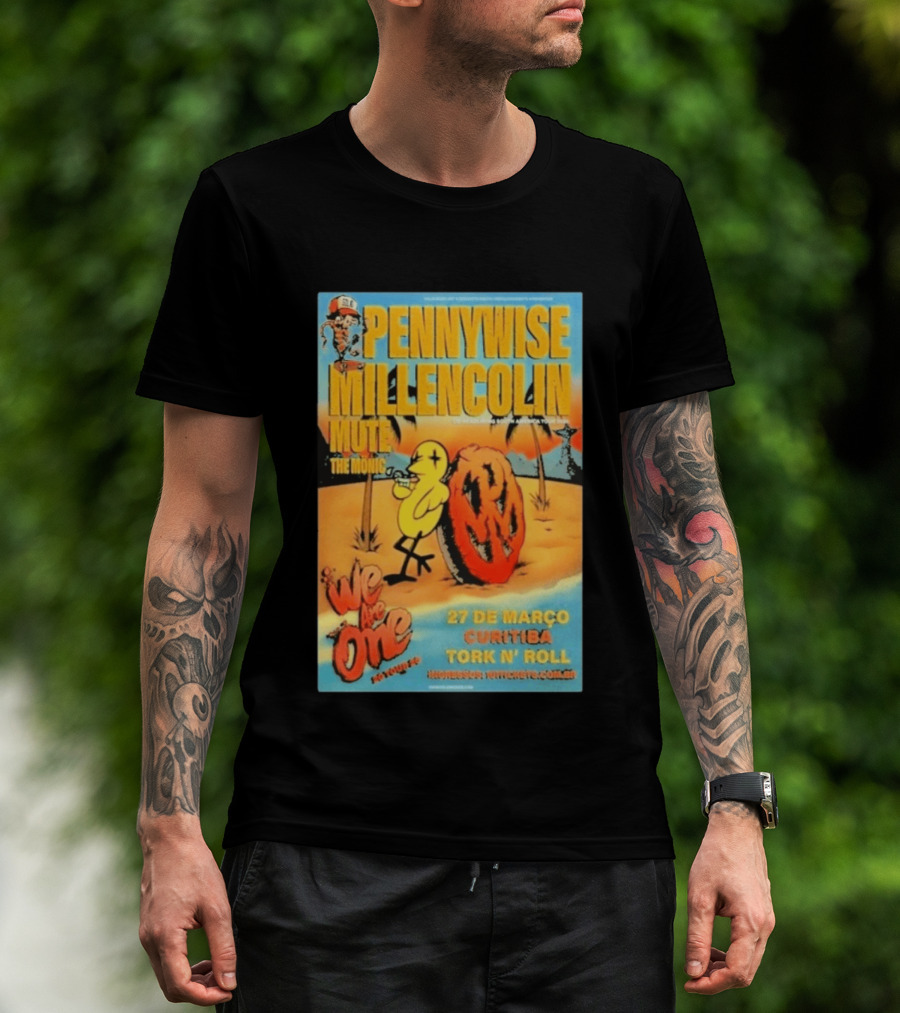 Pennywise Millencolin Mute The Menzingers We Are One Tour March 27 Curitiba Tork 'n' Roll T-Shirt