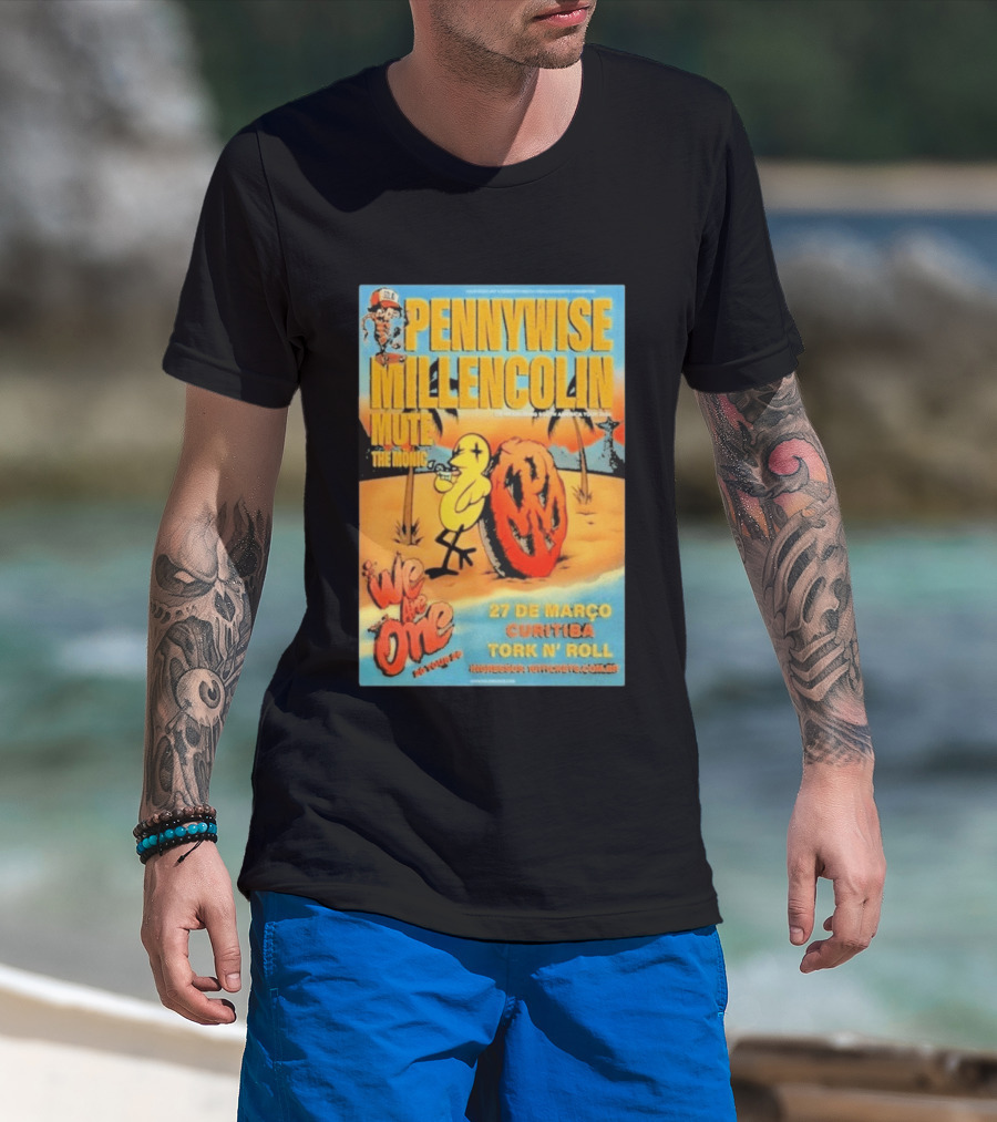 Pennywise Millencolin Mute The Menzingers We Are One Tour March 27 Curitiba Tork 'n' Roll T-Shirt