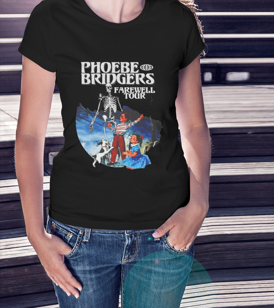 Phoebe Bridgers Farewell Tour Vintage Style Skeleton Kids And Dog T-Shirt