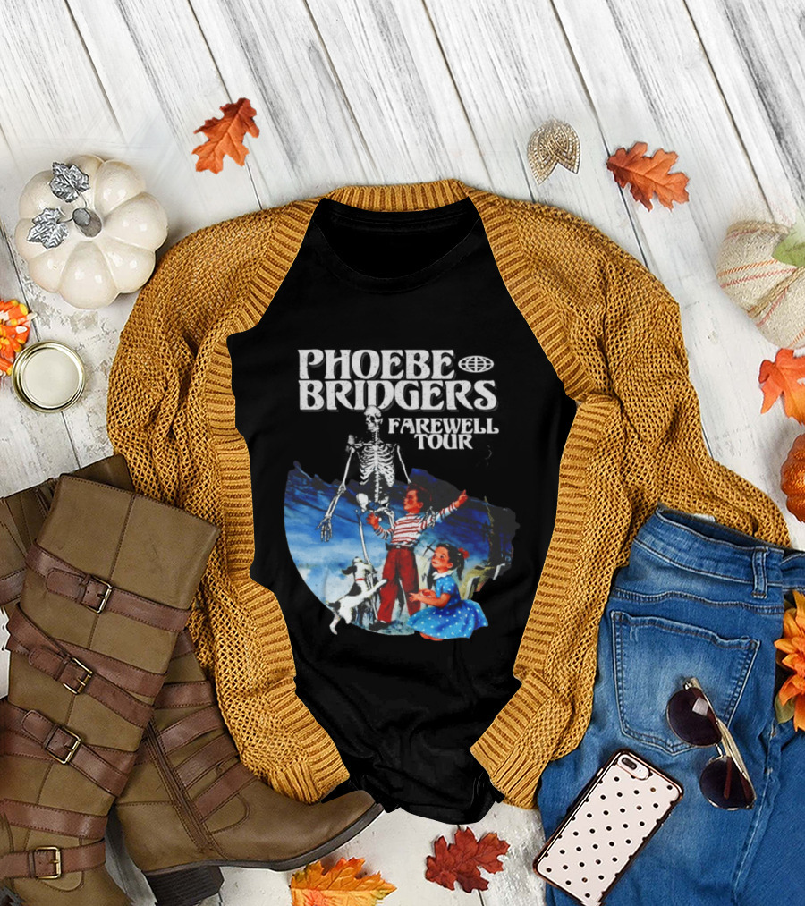 Phoebe Bridgers Farewell Tour Vintage Style Skeleton Kids and Dog T-Shirt