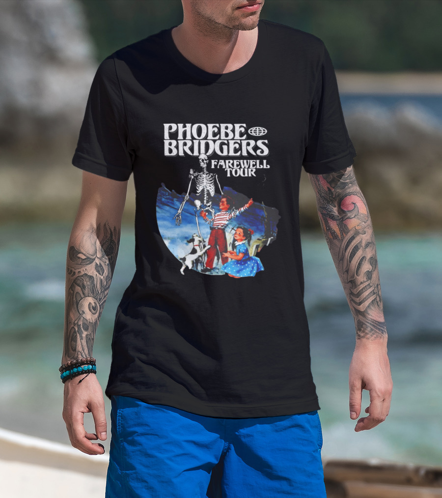 Phoebe Bridgers Farewell Tour Vintage Style Skeleton Kids And Dog T-Shirt