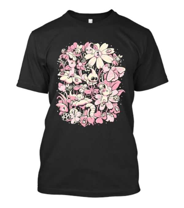 Eduardo Ely Tiny Garden Wildflowers Number 1 Butterfly T-Shirt