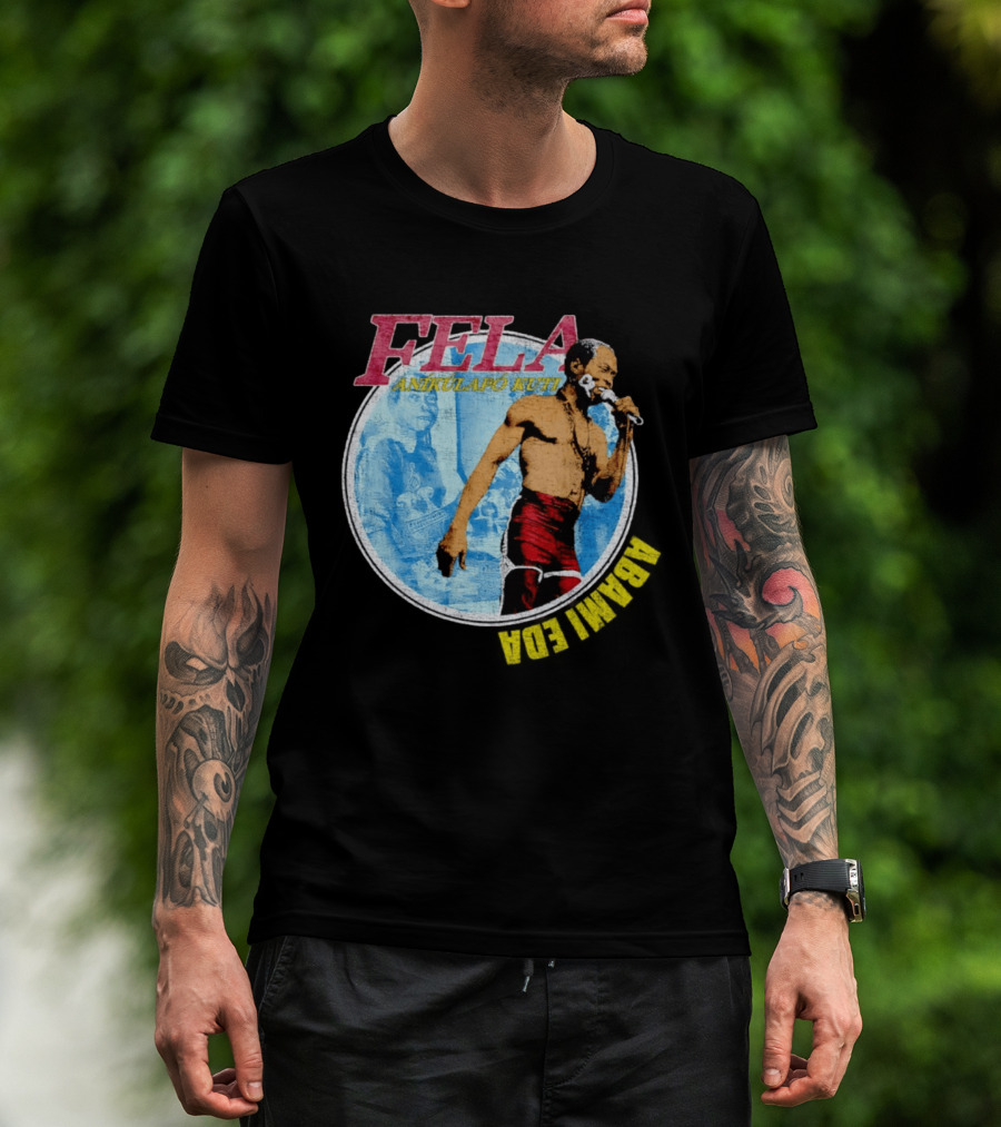 Fela Anikulapo Kuti Abami Eda Music Legend Circle T-Shirt