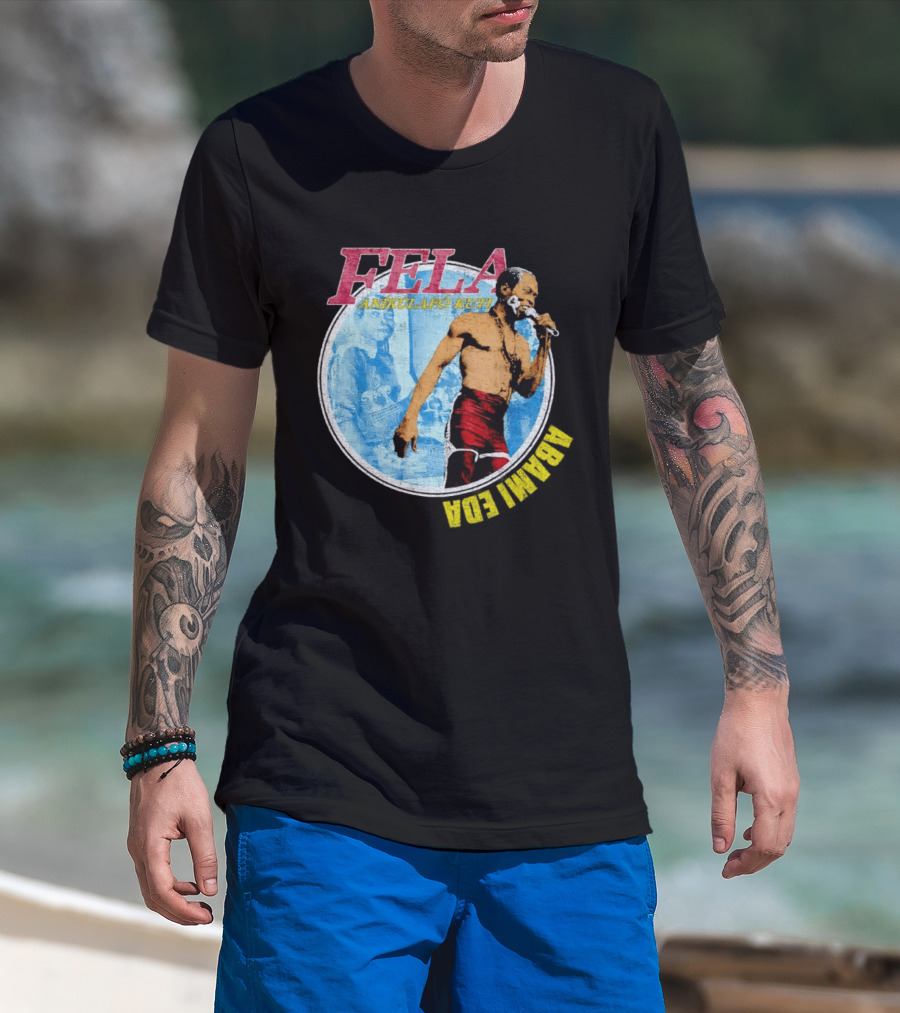 Fela Anikulapo Kuti Abami Eda Music Legend Circle T-Shirt