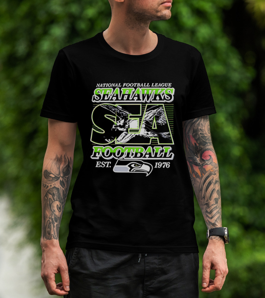 National Football League Seahawks SEA Football Est 1976 T-Shirt