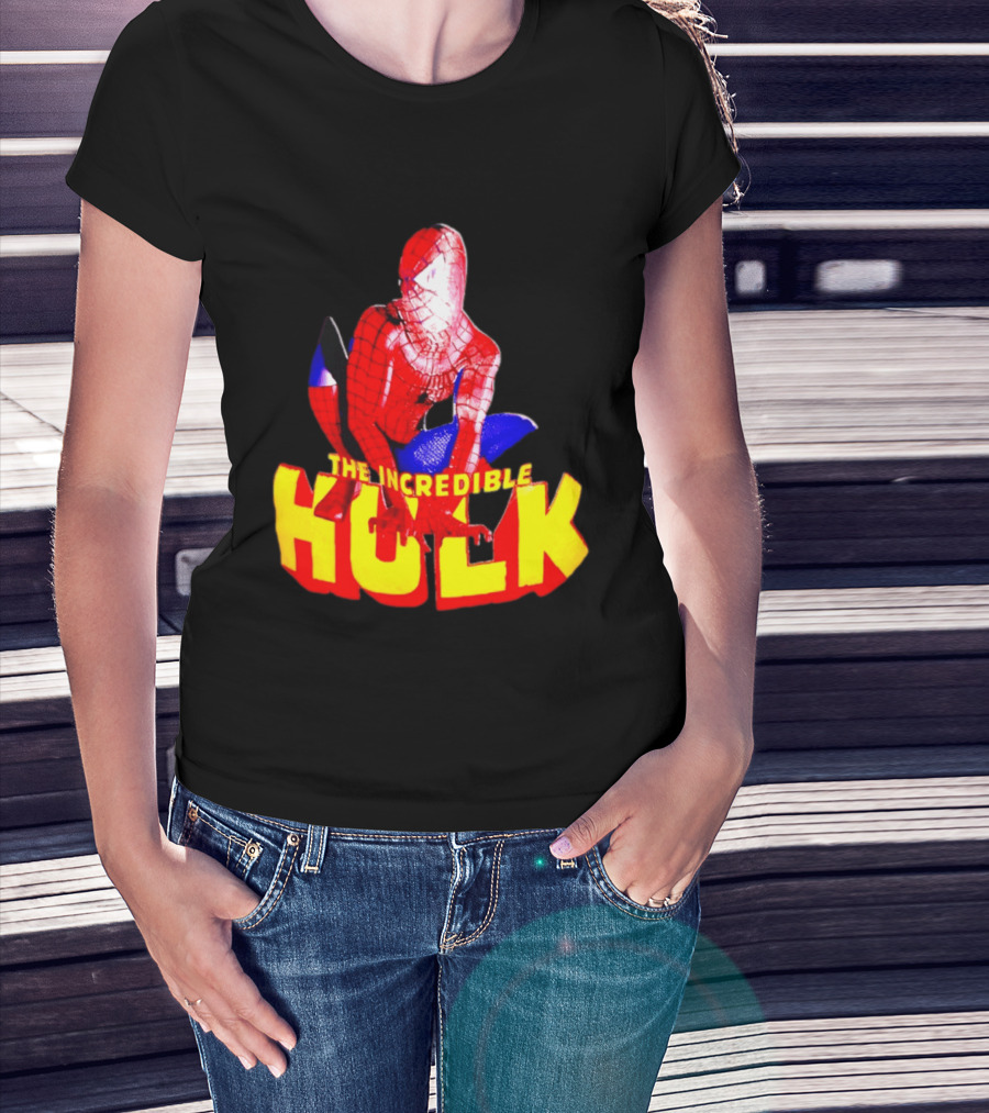 Spider Man The Incredible Hulk Crossover Marvel Mashup T-Shirt
