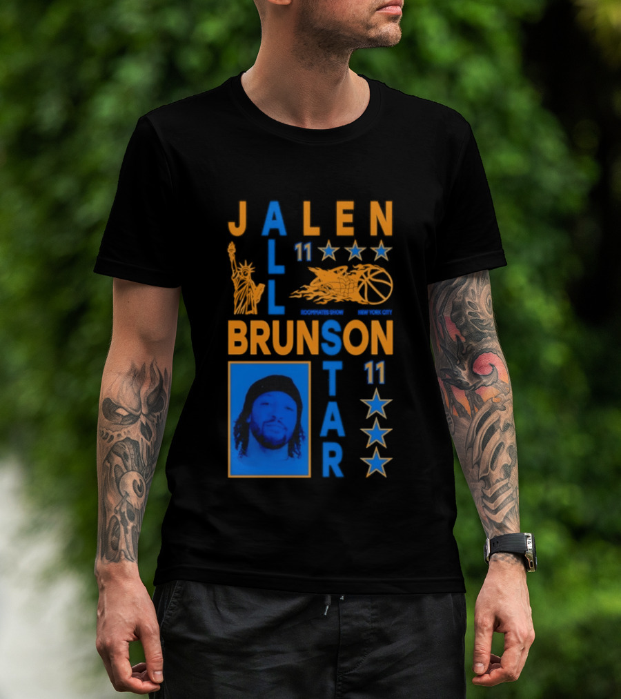 Jalen Brunson 11 NY Knicks All Star Basketball Stars T-Shirt