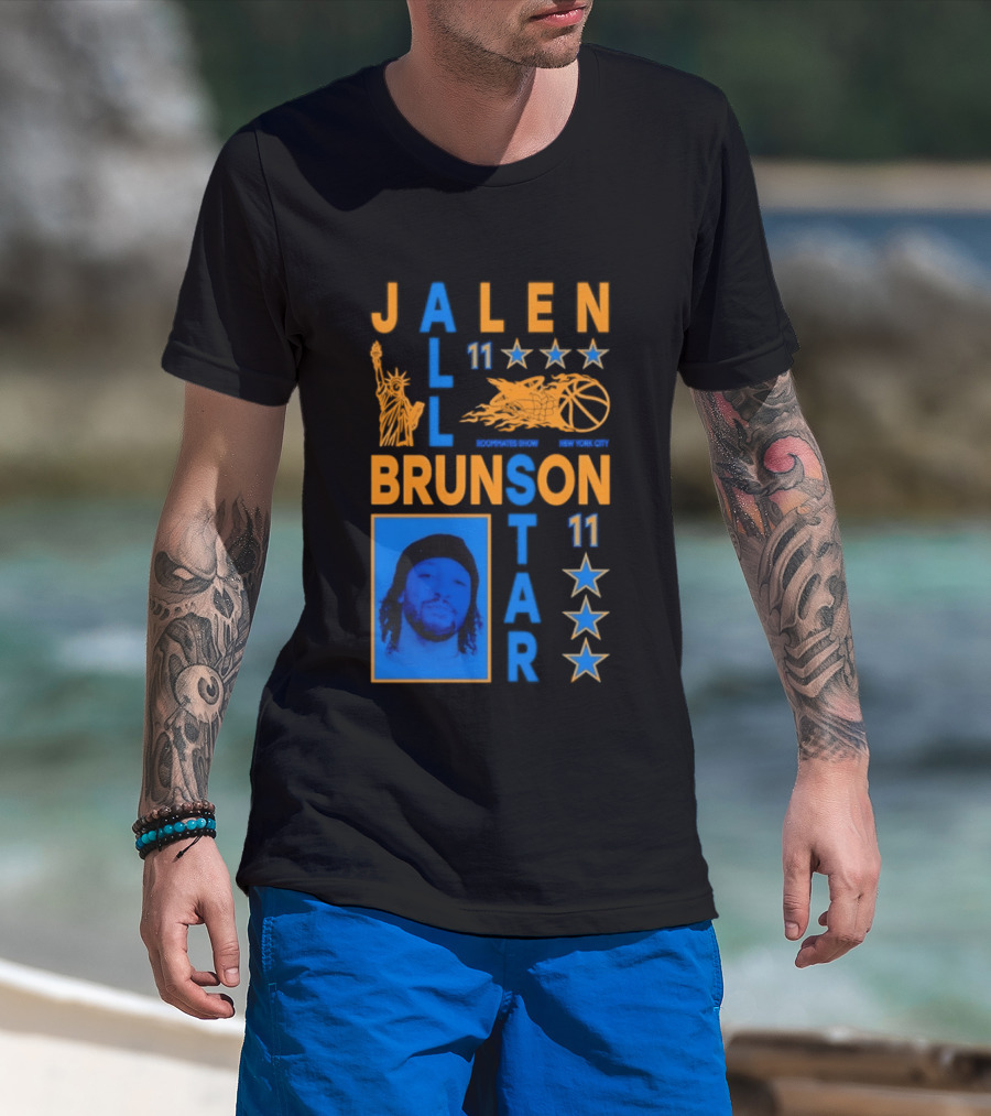 Jalen Brunson 11 NY Knicks All Star Basketball Stars T-Shirt
