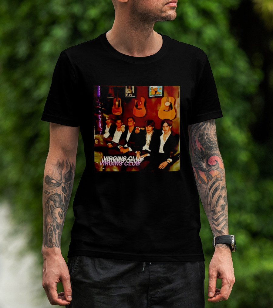 Virgins Club Sophisticated Lounge Vibes With Classic Guitars T-Shirt