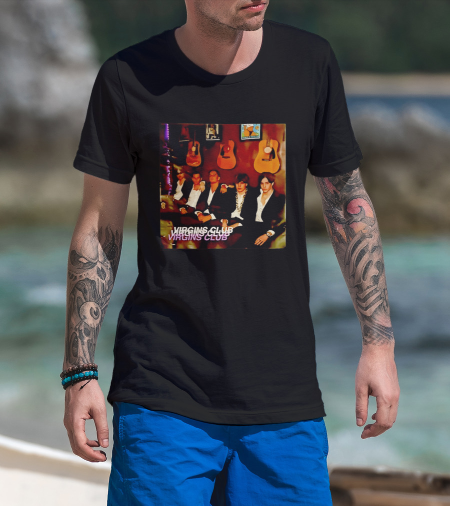 Virgins Club Sophisticated Lounge Vibes With Classic Guitars T-Shirt