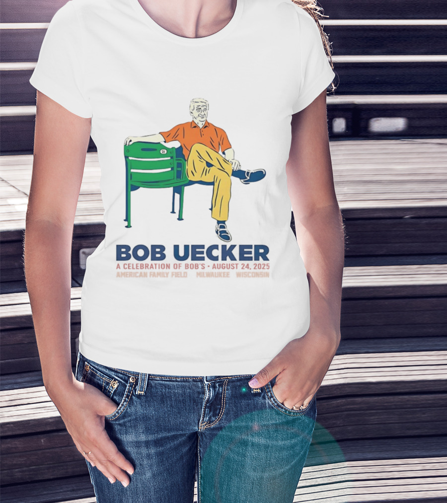 Bob Uecker A Celebration Of Bob's Life August 24 2023 Milwaukee Baseball Chair 21 T-Shirt