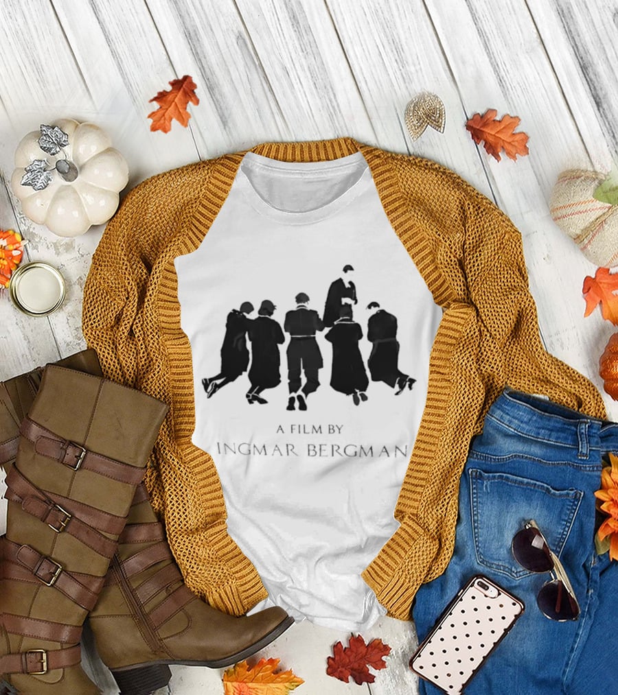 Kneeling Men A Film By Ingmar Bergman Silhouette Scene T-Shirt