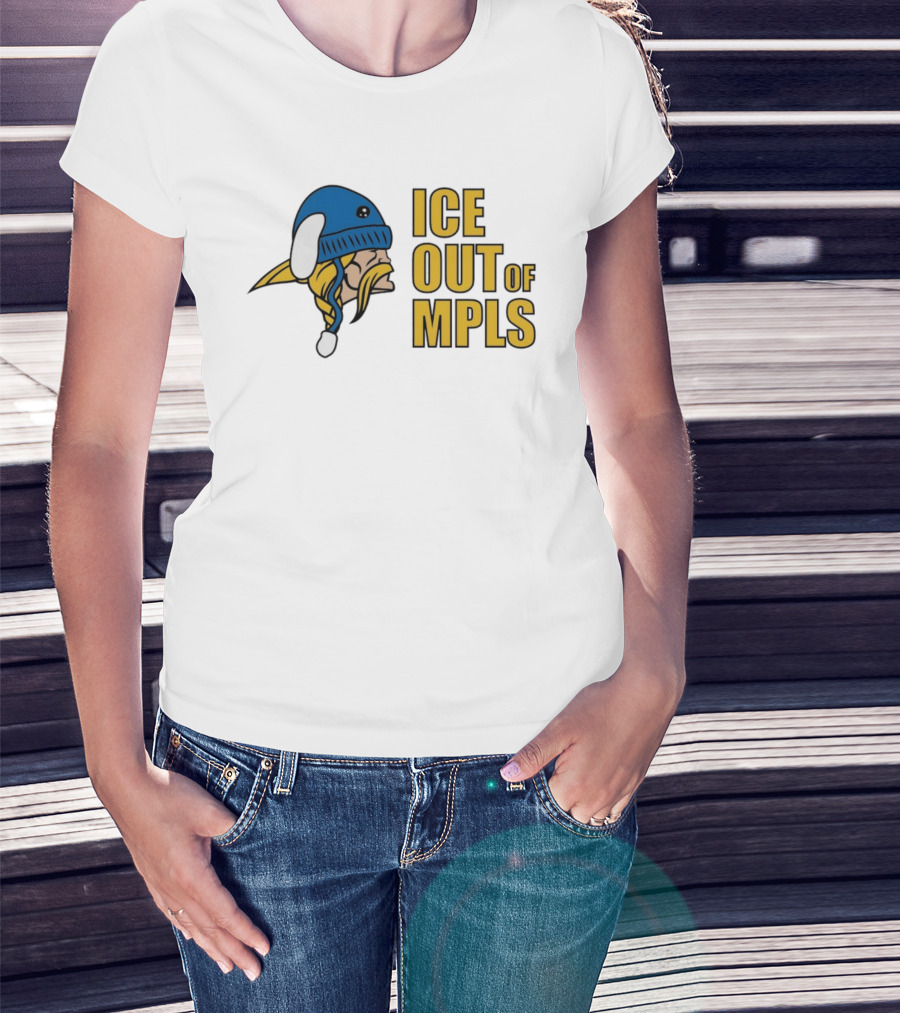 ICE Out Of MPLS Minnesota Vikings Fan T-Shirt