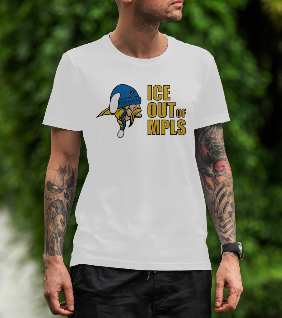 ICE Out Of MPLS Minnesota Vikings Fan T-Shirt