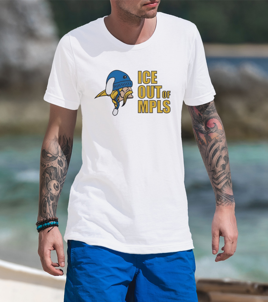 ICE Out Of MPLS Minnesota Vikings Fan T-Shirt