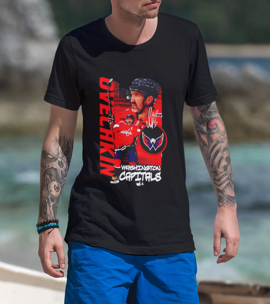 Washington Capitals Ovechkin NHL Hockey Playmaker Team Captain T-Shirt
