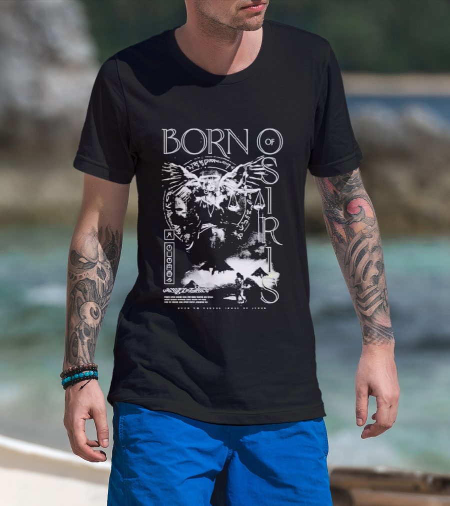 Born Of Osiris Waves Over Stranger Things Dark Synthwave T-Shirt