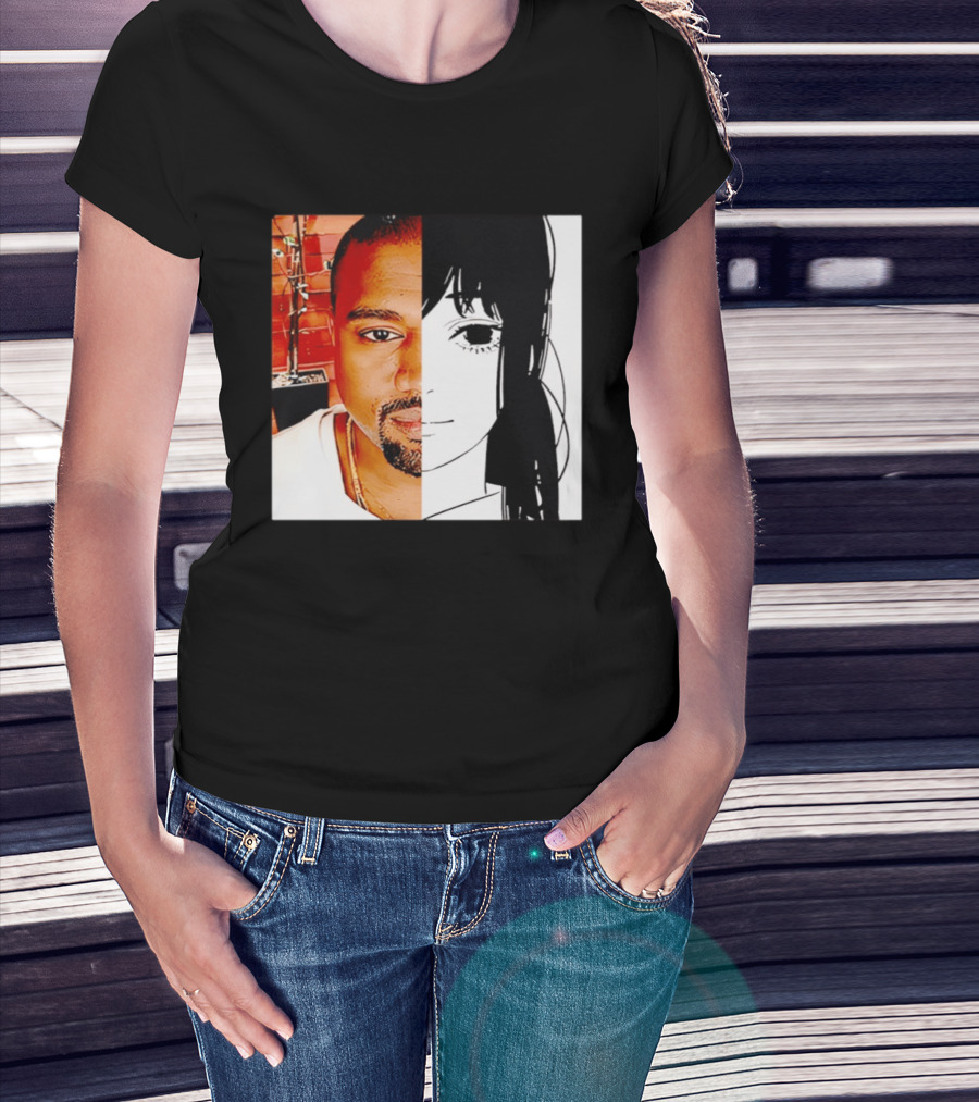 Chainsaw Man Asa Mitaka Kanye West YeAsa Split Face T-Shirt