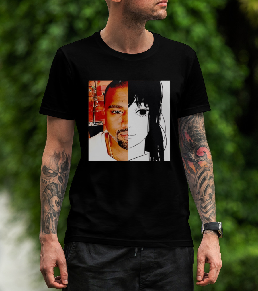 Chainsaw Man Asa Mitaka Kanye West YeAsa Split Face T-Shirt