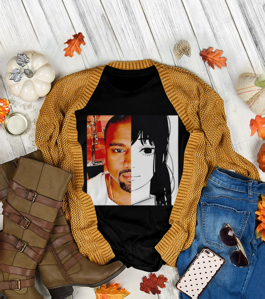 Chainsaw Man Asa Mitaka Kanye West YeAsa Split Face T-Shirt