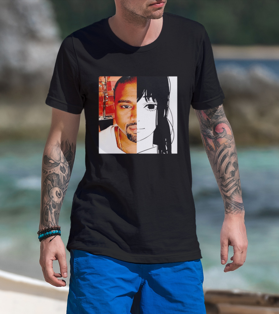 Chainsaw Man Asa Mitaka Kanye West YeAsa Split Face T-Shirt