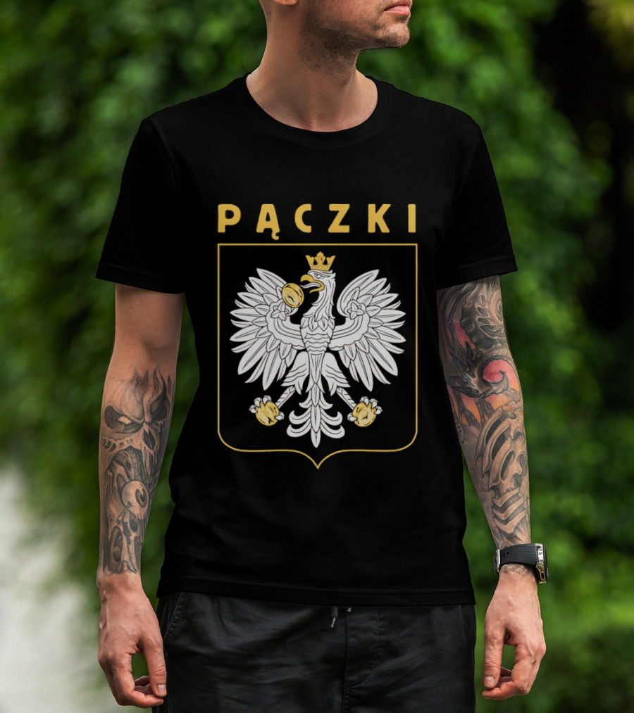 Pączki Polish Eagle Crest Screen Print T-Shirt
