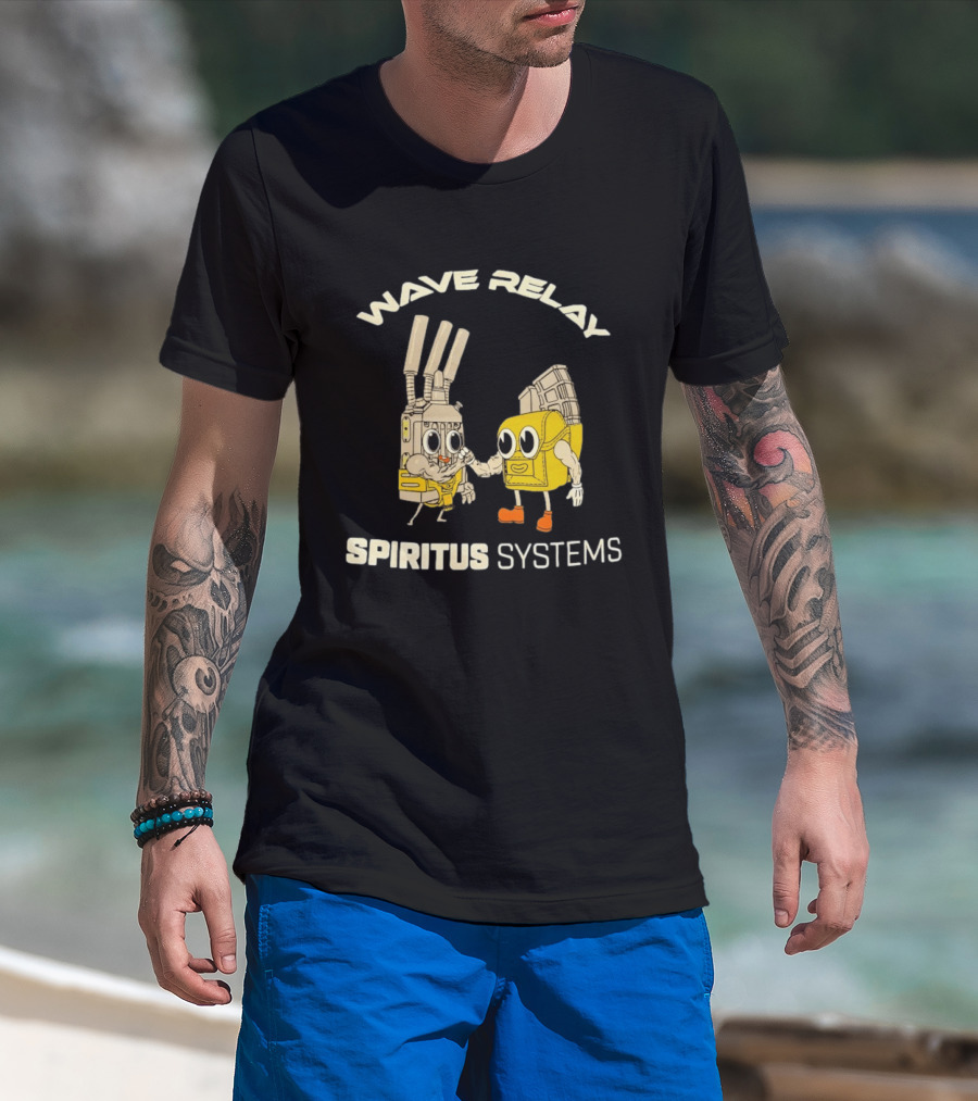 Wave Relay Spiritus Systems Cartoon Characters T-Shirt