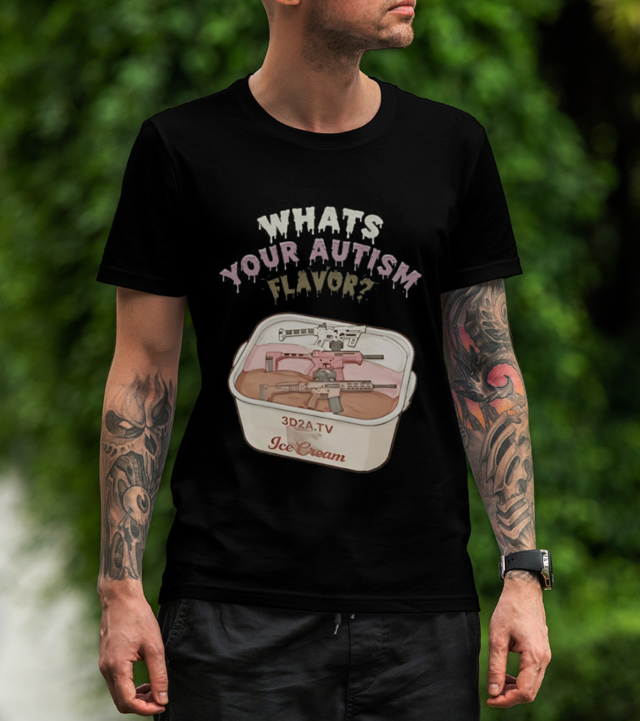 3D2A.TV Ice Cream Whats Your Autism Flavor T-Shirt