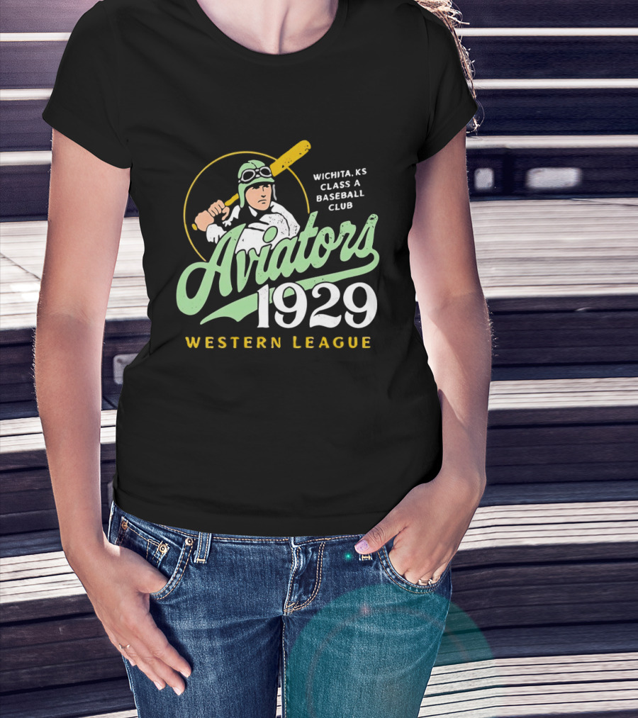 Wichita KS Aviators 1929 Western League Baseball Club T-Shirt