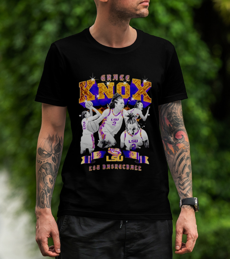 Grace Knox LSU Basketball 2026 90s T-Shirt