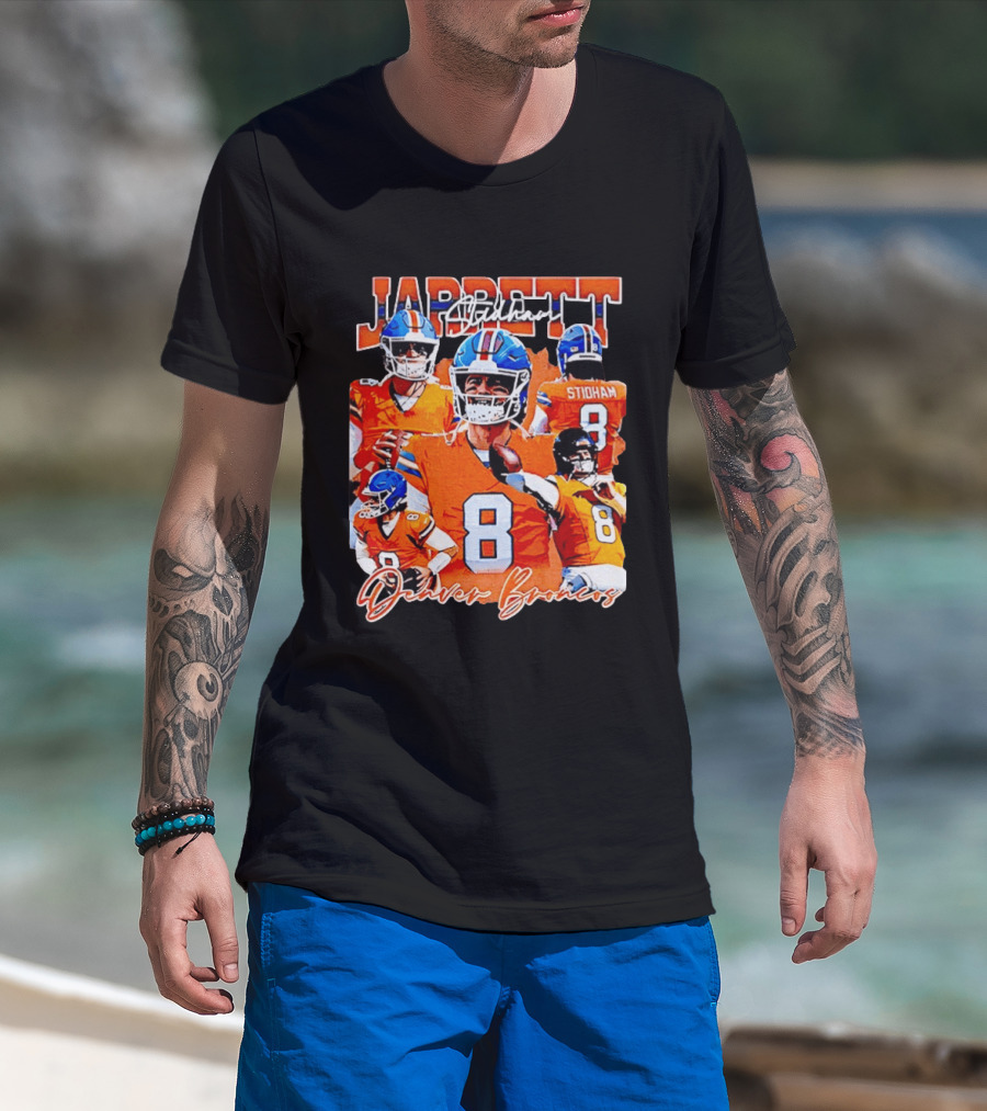 Jarrett Stidham Denver Broncos Football Number 8 Player Highlights T-Shirt