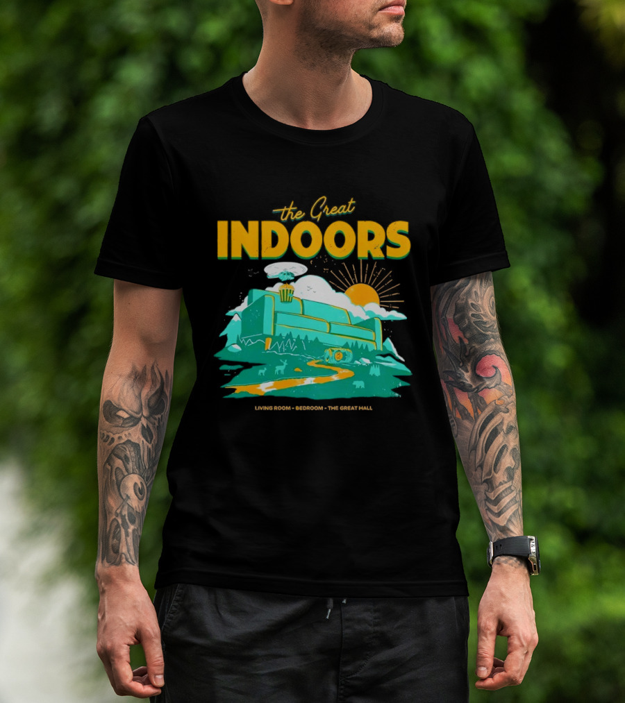 The Great Indoors Living Room Bedroom The Great Hall Couch Nature Sun T-Shirt