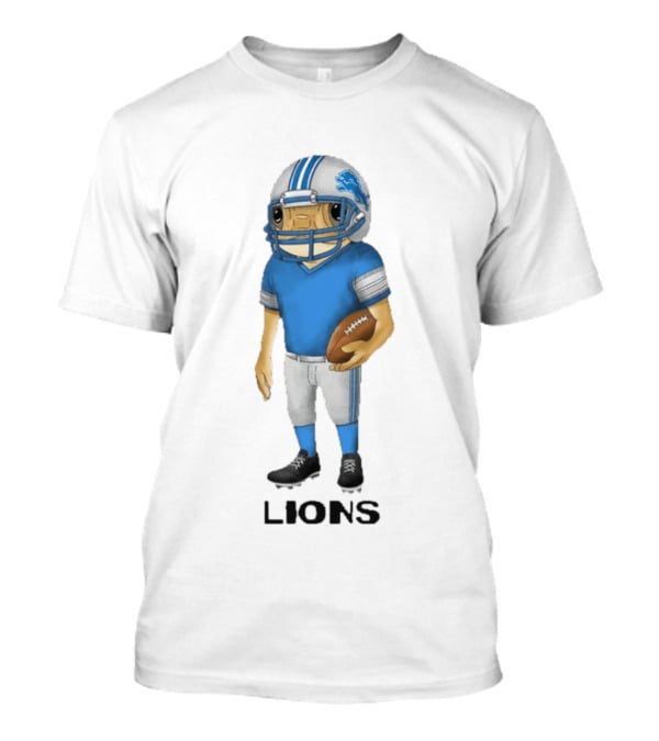 Bad Bunny Detroit Lions Football Player Concho Helmet T-Shirt