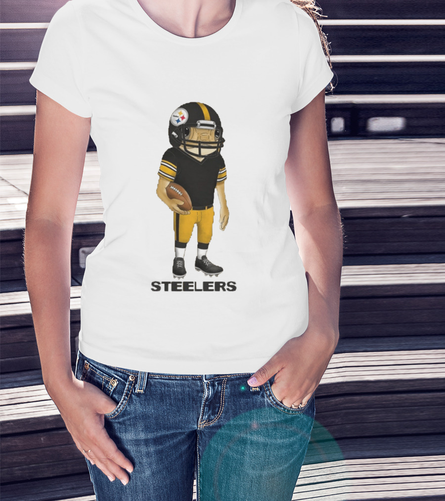 Pittsburgh Steelers Bad Bunny Style Football Player Helmet T-Shirt